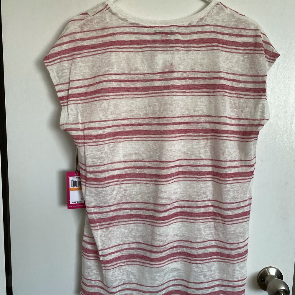 Vince Camuto Striped V-Neck Dolman Top - Size S - Picture 6 of 12
